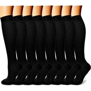 Compression Socks for Women & Men Circulation (8Pairs)15-20 mmHg is Best Support